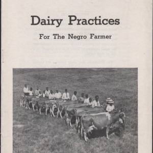 Dairy Practices for the Negro Farmer