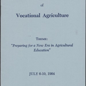 Annual Conference of North Carolina Teachers of Vocational Agriculture