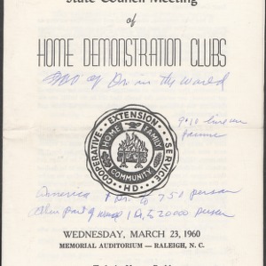 Eighteenth Annual State Council Meeting of Home Demonstration Clubs