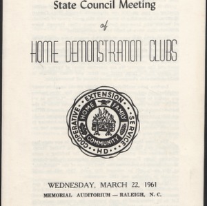 Nineteenth Annual State Council Meeting of Home Demonstration Clubs