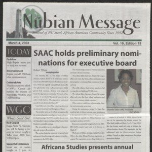 Nubian Message, March 4, 2003