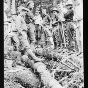 Group of Men With Cut Logs
