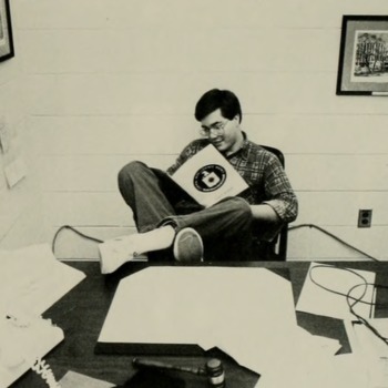 Jim Yocum in Student Government Office, 1983