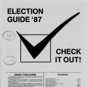 Technician, Election Guide, 1987