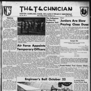 Technician, Vol. 40 No. 5 [Vol. 36 No. 5], October 13, 1955