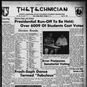 Technician, Vol. 41 No. 34 [Vol. 37 No. 34], April 4, 1957