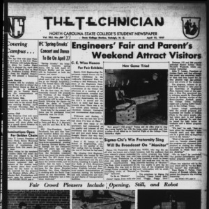 Technician, Vol. 41 No. 37 [Vol. 37 No. 37], April 15, 1957