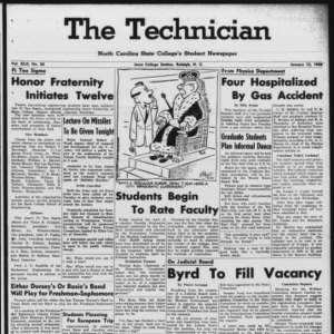 Technician, Vol. 42 No. 26 [Vol. 38 No. 26], January 13, 1958