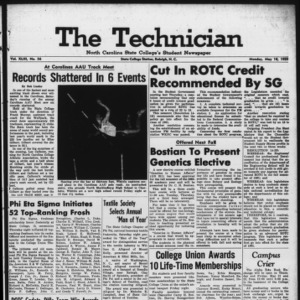 Technician, Vol. 43 No. 56 [Vol. 39 No. 56], May 18, 1959