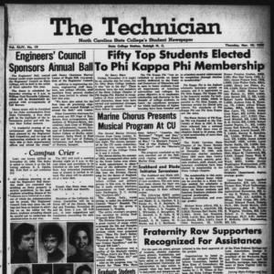 Technician, Vol. 44 No. 19 [Vol. 40 No. 19], November 19, 1959