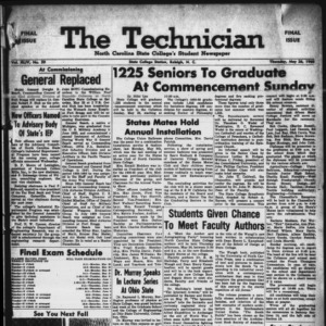 Technician, Vol. 44 No. 59 [Vol. 40 No. 59], May 26, 1960
