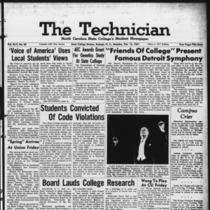 Technician, Vol. 45 No. 46 [Vol. 41 No. 46], February 13, 1961