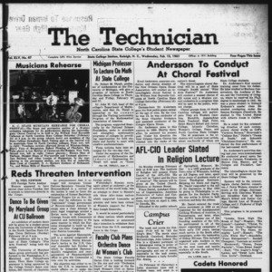 Technician, Vol. 45 No. 47 [Vol. 41 No. 47], February 15, 1961