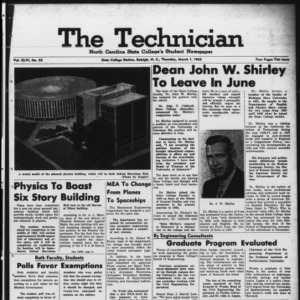 Technician, Vol. 46 No. 52 [Vol. 42 No. 52], March 1, 1962
