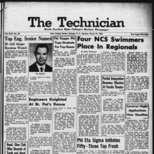 Technician, Vol. 46 No. 59 [Vol. 42 No. 59], March 19, 1962