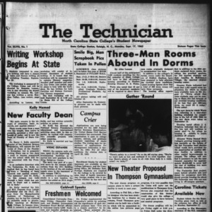 Technician, Vol. 47 No. 1 [Vol. 43 No. 1], September 17, 1962