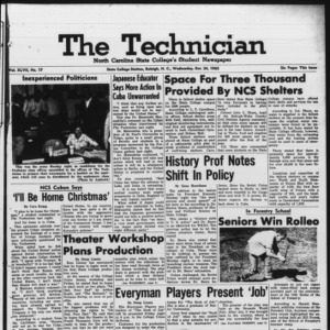 Technician, Vol. 47 No. 17 [Vol. 43 No. 16], October 24, 1962