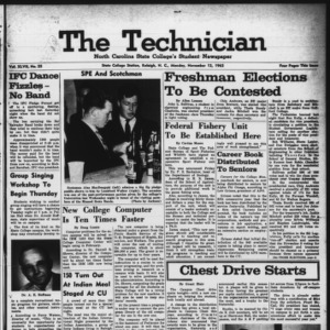 Technician, Vol. 47 No. 25 [Vol. 43 No. 24], November 12, 1962
