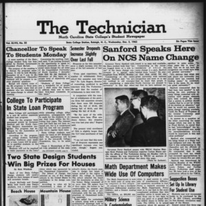 Technician, Vol. 47 No. 32 [Vol. 43 No. 31], December 5, 1962