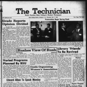 Technician, Vol. 47 No. 44 [Vol. 43 No. 43], February 7, 1963