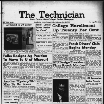 Technician, Vol. 47 No. 49 [Vol. 43 No. 48], February 20, 1963
