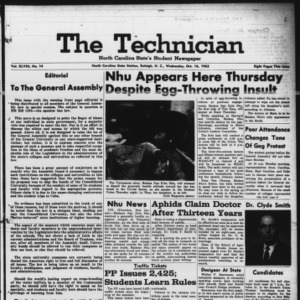 Technician, Vol. 48 No. 14 [Vol. 44 No. 14], October 16, 1963