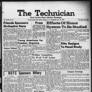 Technician, Vol. 48 No. 17 [Vol. 44 No. 17], October 23, 1963