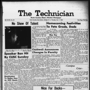 Technician, Vol. 48 No. 24 [Vol. 44 No. 24], November 7, 1963