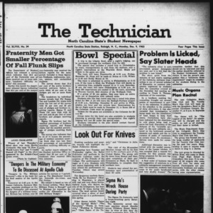 Technician, Vol. 48 No. 34 [Vol. 44 No. 34], December 9, 1963