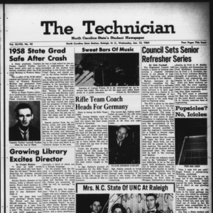 Technician, Vol. 48 No. 42 [Vol. 44 No. 42], January 15, 1964