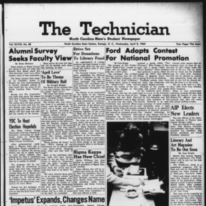 Technician, Vol. 48 No. 68 [Vol. 44 No. 68], April 8, 1964