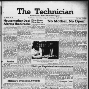 Technician, Vol. 48 No. 81 [Vol. 44 No. 81], May 7, 1964