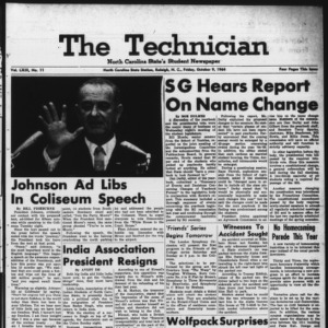 Technician, Vol. 49 No. 11 [Vol. 45 No. 11], October 9, 1964