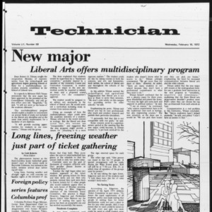 Technician, Vol. 52 No. 58, February 16, 1972