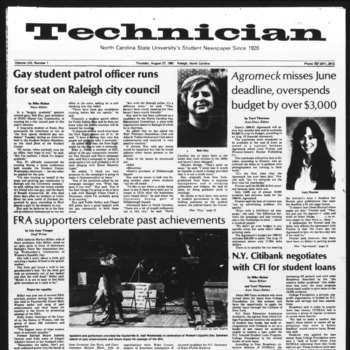 Technician, Vol. 62 No. 1, August 27, 1981