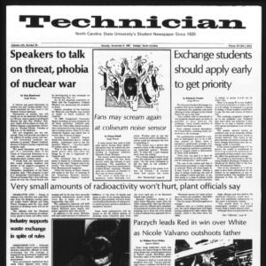 Technician, Vol. 62 No. 30, November 9, 1981