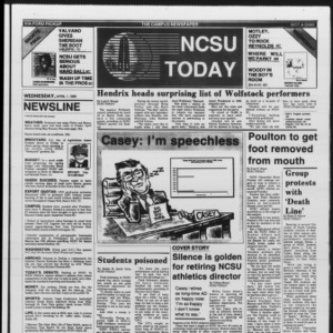 Technician: NCSU Today, Vol. 67 No. 72, April 1, 1986