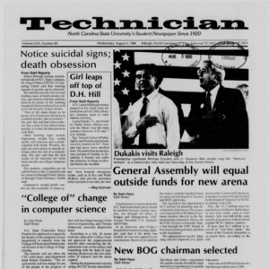 Technician, Vol. 69 No. 89 [90], August 3, 1988