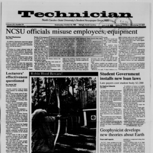 Technician, Vol. 70 No. 24, October 26, 1988