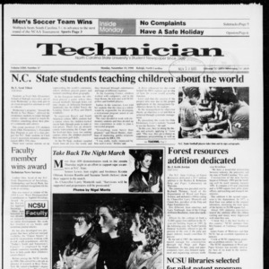 Technician, Vol. 72 No. 37, November 19, 1990