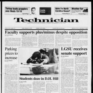 Technician, Vol. 72 No. 59, February 14, 1992