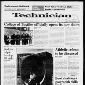 Technician, Vol. 72 No. 91, March 25, 1991
