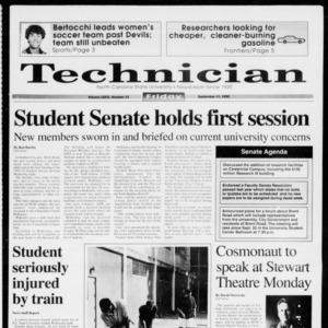 Technician, Vol. 73 No. 12, September 11, 1992