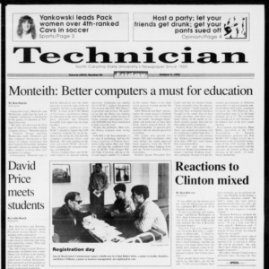 Technician, Vol. 73 No. 26, October 9, 1992