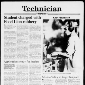 Technician, Vol. 74 No. 14, September 27, 1993