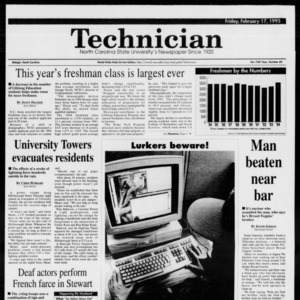 Technician, Vol. 75 No. 60, February 17, 1995