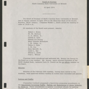 Board of Trustees, Minutes, 1974 April 23