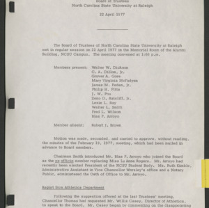 Board of Trustees, Minutes, 1977 April 22