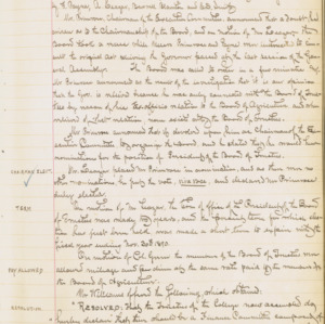 Board of Trustees Minutes, 1889 May 9