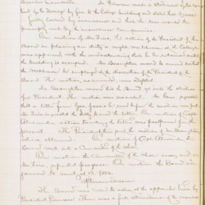 Board of Trustees Minutes, 1889 August 30